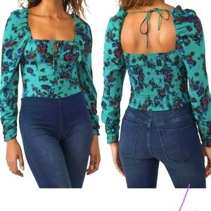 NWOT Free People square neck crop top